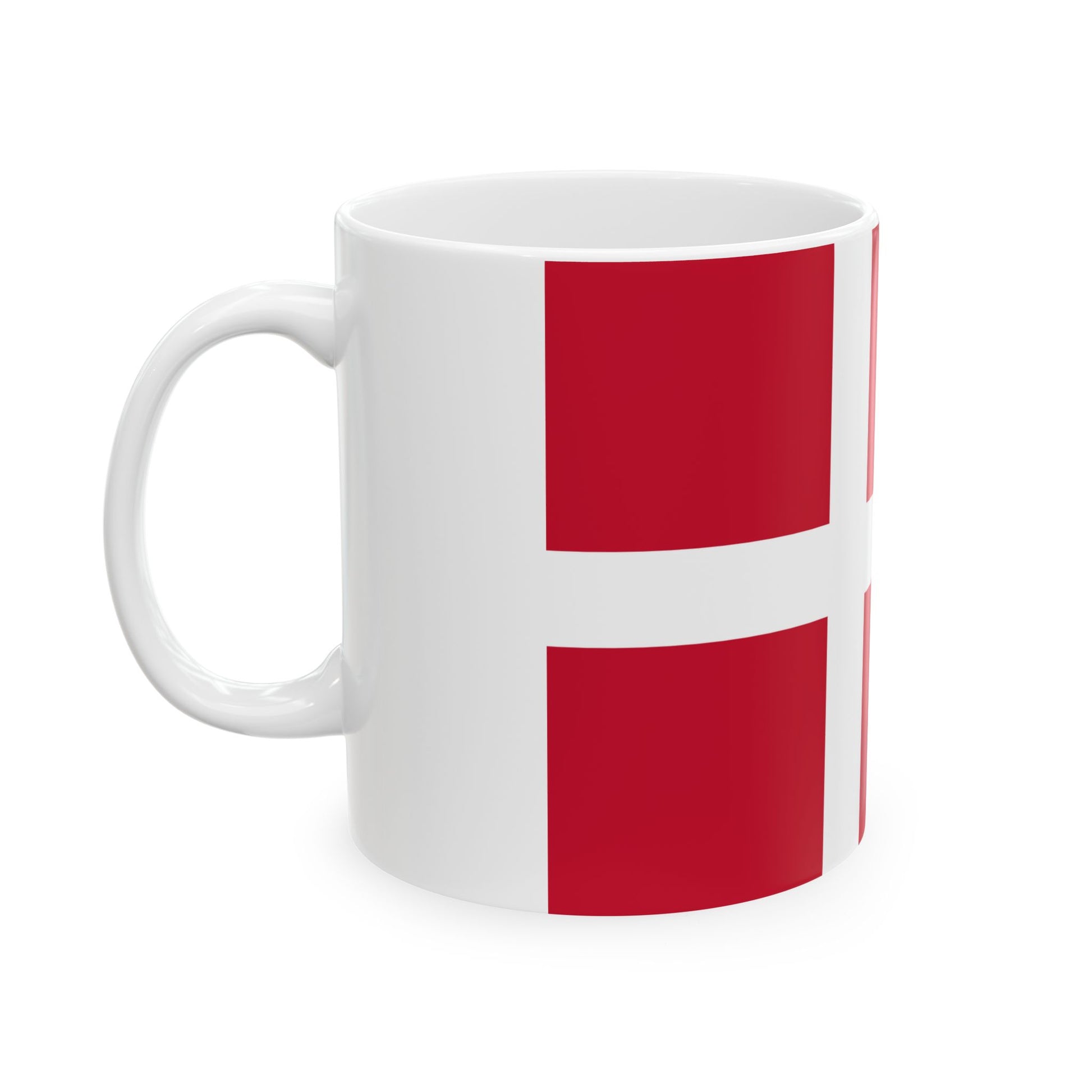 Flag of Denmark 3-2 (Denmark) White Coffee Mug-Go Mug Yourself