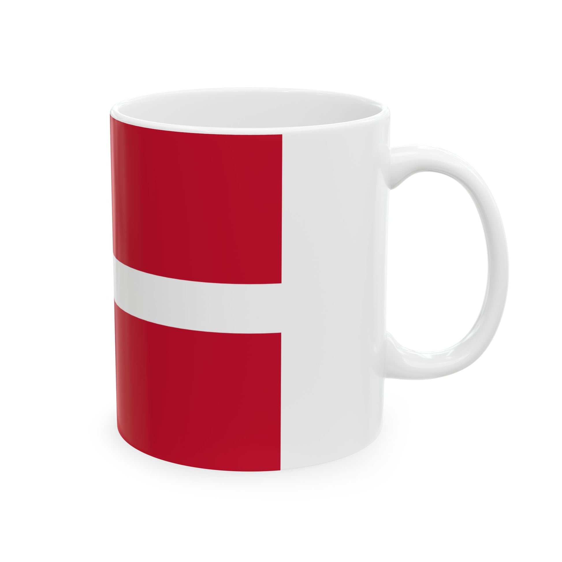 Flag of Denmark 3-2 (Denmark) White Coffee Mug-Go Mug Yourself