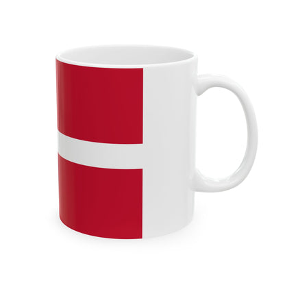 Flag of Denmark 3-2 (Denmark) White Coffee Mug-Go Mug Yourself