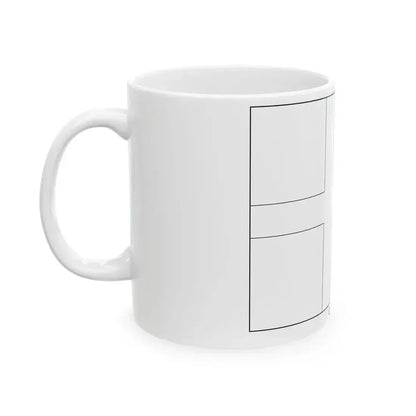 Flag of Denmark colouring page (Denmark) White Coffee Mug - Go Mug Yourself
