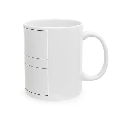 Flag of Denmark colouring page (Denmark) White Coffee Mug - Go Mug Yourself