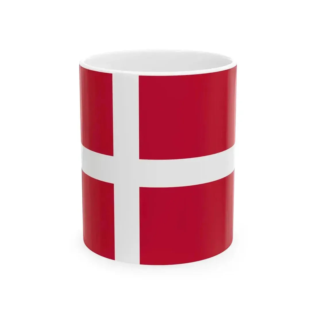Flag of Denmark fixed (Denmark) White Coffee Mug 11oz - Go Mug Yourself