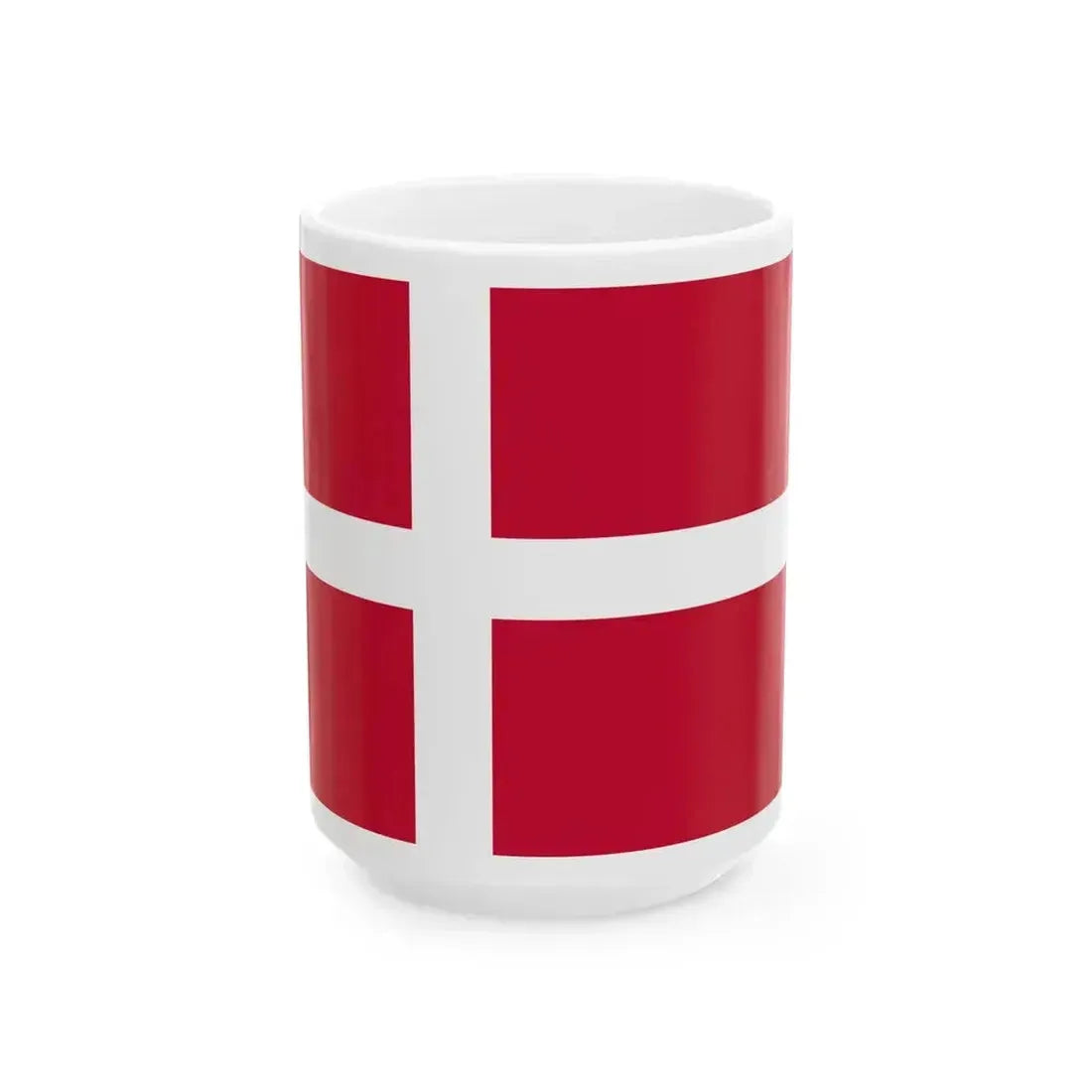 Flag of Denmark fixed (Denmark) White Coffee Mug 15oz - Go Mug Yourself