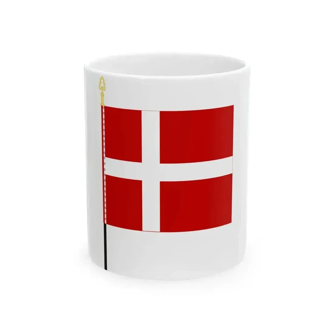 Flag of Denmark parade (Denmark) White Coffee Mug 11oz - Go Mug Yourself
