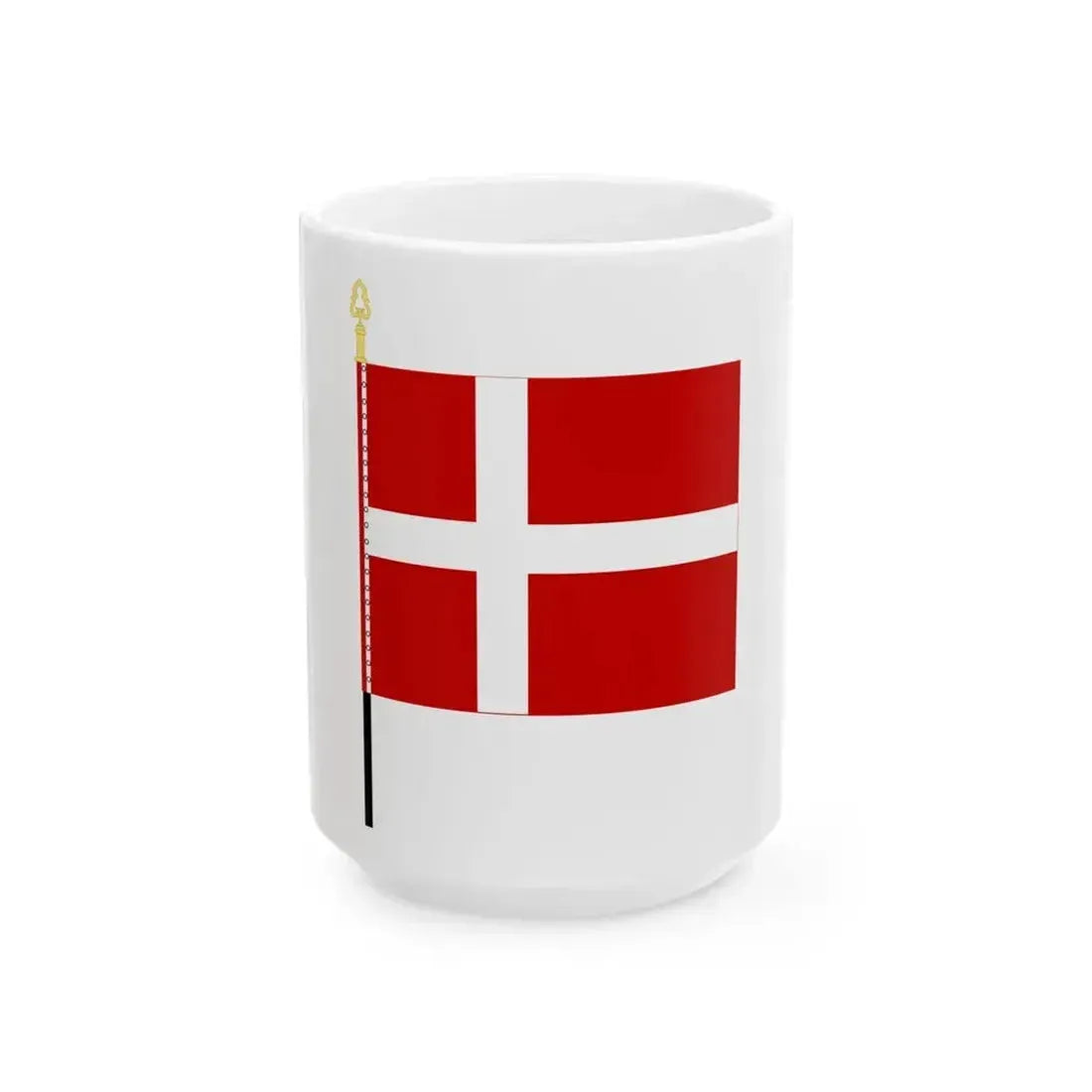 Flag of Denmark parade (Denmark) White Coffee Mug 15oz - Go Mug Yourself