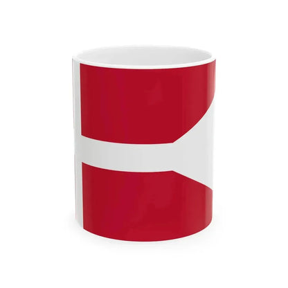 Flag of Denmark state (Denmark) White Coffee Mug 11oz - Go Mug Yourself