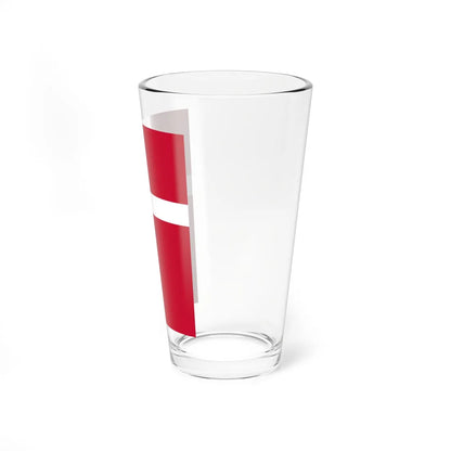 Flag of Denmark vertical (Denmark) Pint Glass 16oz - Go Mug Yourself