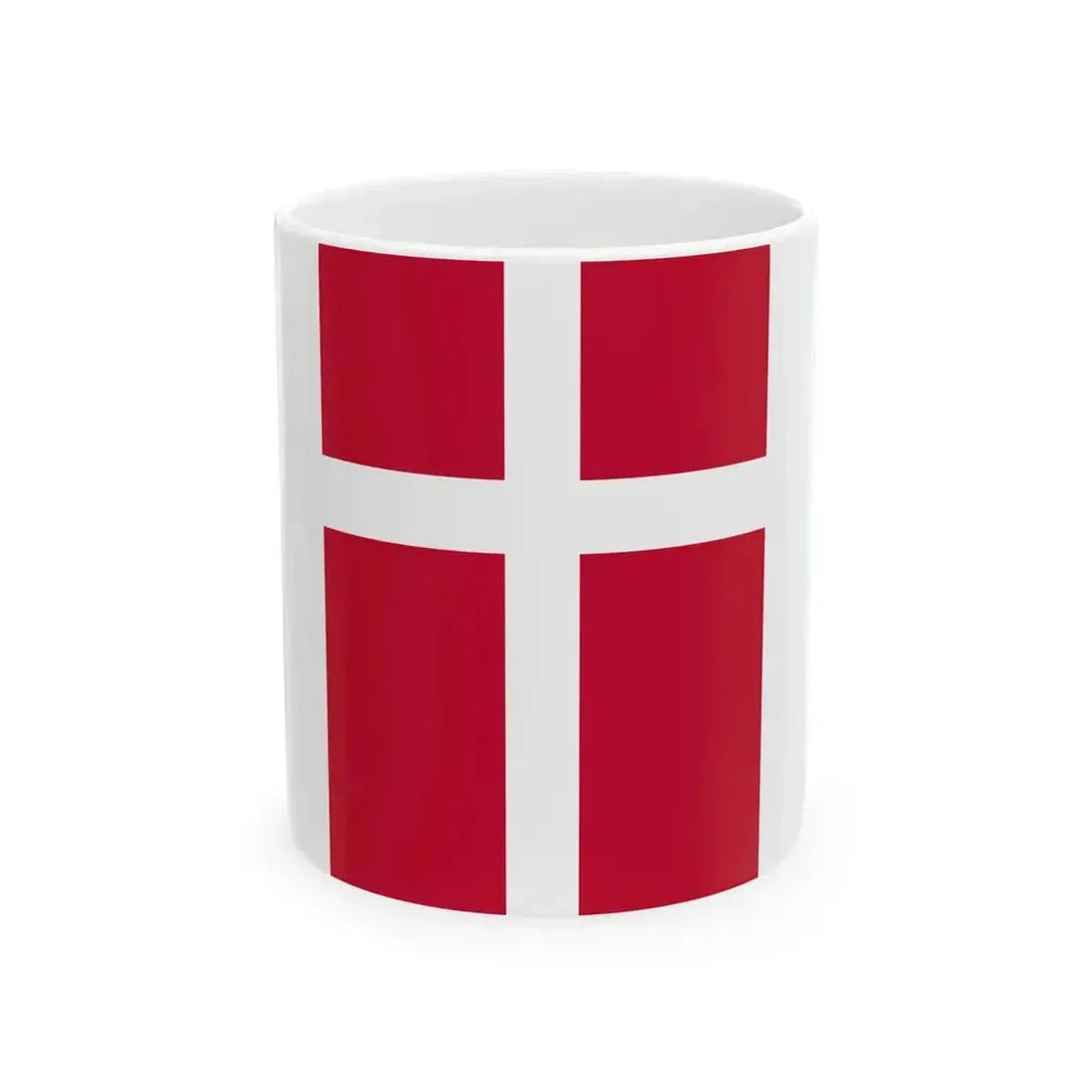Flag of Denmark vertical (Denmark) White Coffee Mug 11oz - Go Mug Yourself
