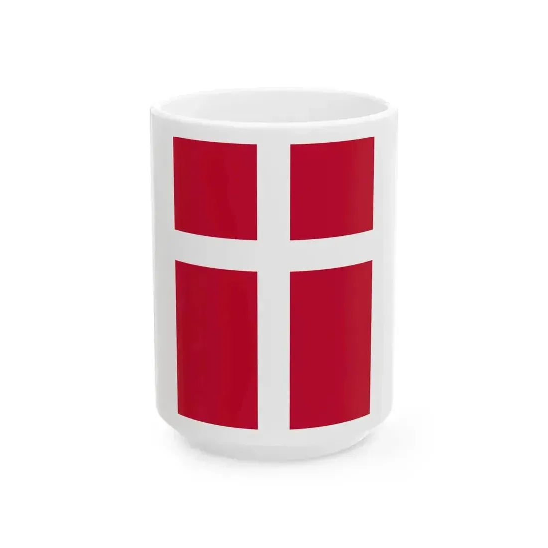 Flag of Denmark vertical (Denmark) White Coffee Mug 15oz - Go Mug Yourself