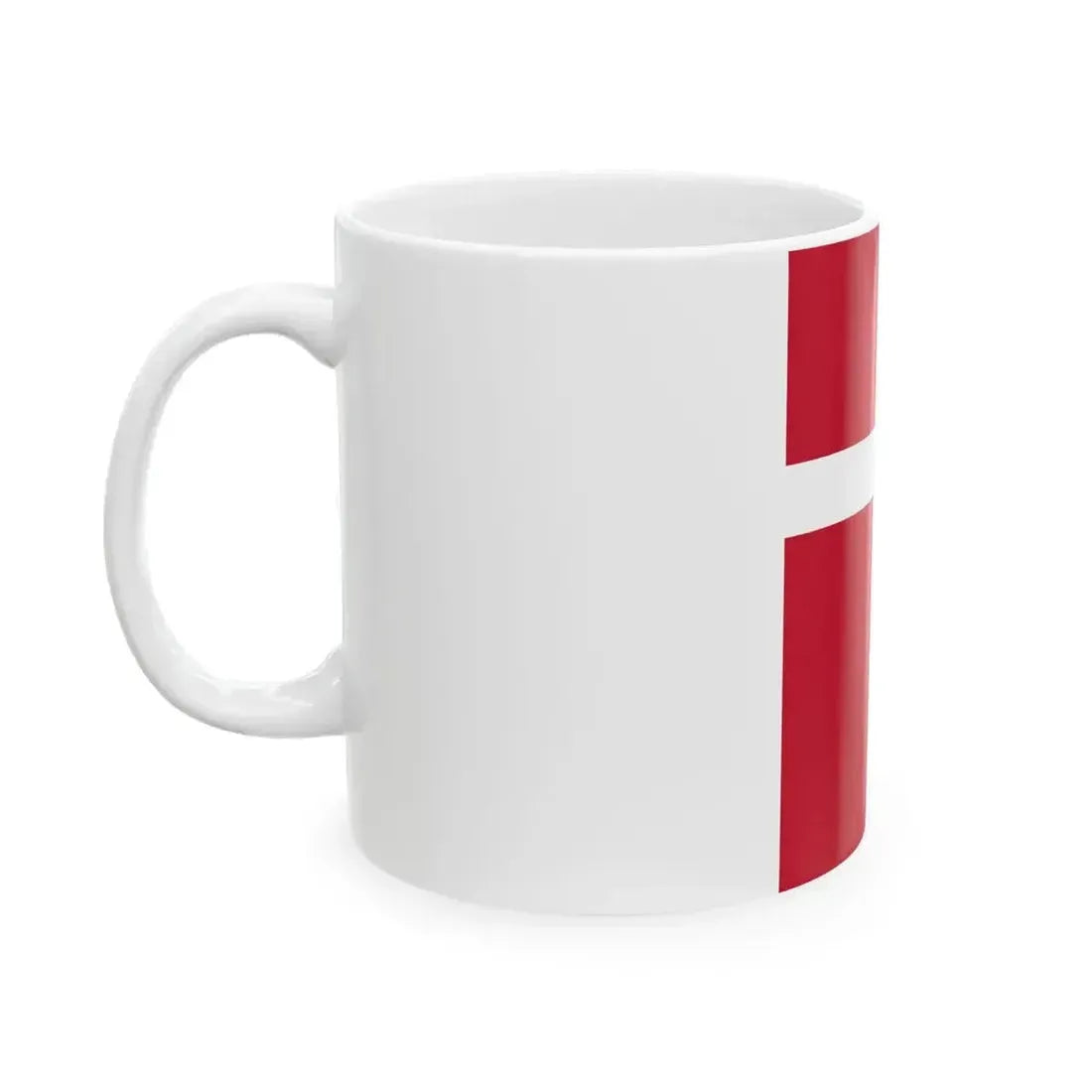 Flag of Denmark vertical (Denmark) White Coffee Mug - Go Mug Yourself