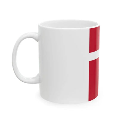 Flag of Denmark vertical (Denmark) White Coffee Mug - Go Mug Yourself
