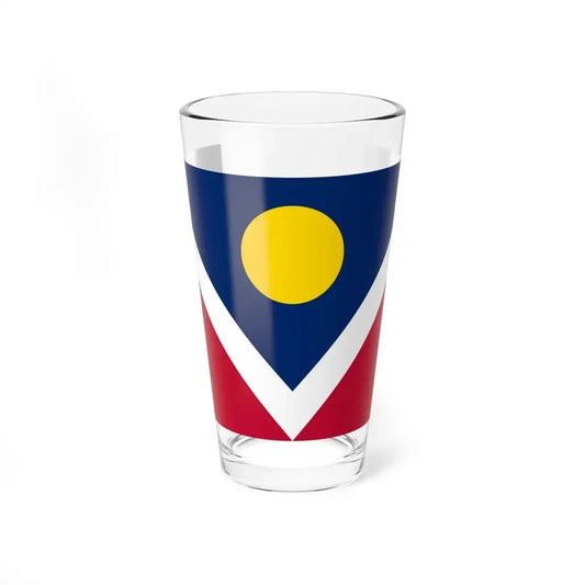 Flag of Denver, Colorado - Pint Glass 16oz 16oz - Go Mug Yourself