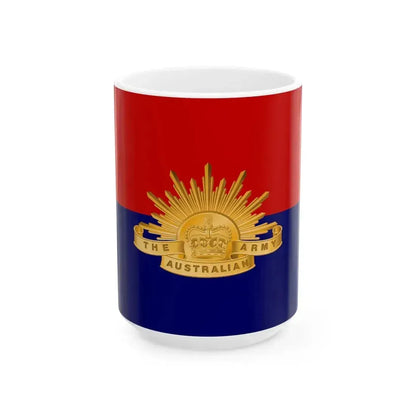 Flag of Deputy Chief of Army Australia (Australia) White Coffee Mug 15oz - Go Mug Yourself