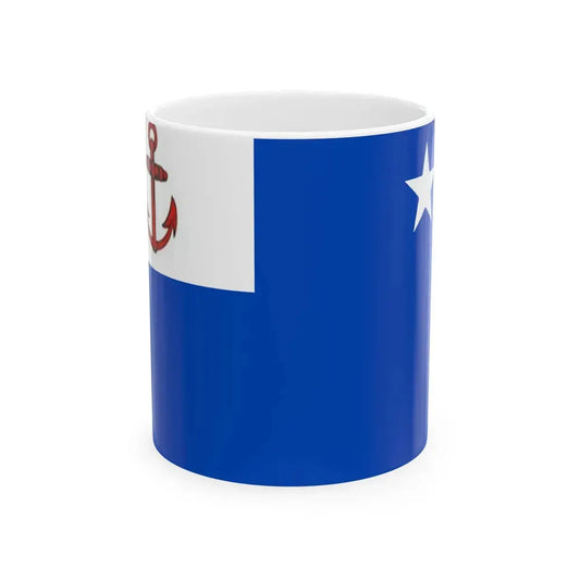 Flag of Deputy Chief of the Revolutionary Navy of Cuba (Cuba) White Coffee Mug 11oz - Go Mug Yourself