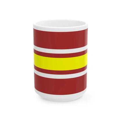 Flag of Derazhnia raion (Ukraine) White Coffee Mug 15oz - Go Mug Yourself
