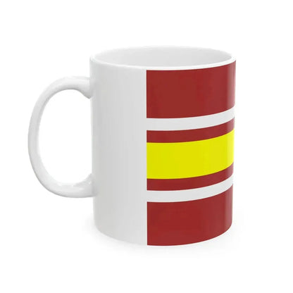 Flag of Derazhnia raion (Ukraine) White Coffee Mug - Go Mug Yourself