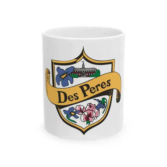 Flag of Des Peres Missouri (United States) White Coffee Mug 11oz - Go Mug Yourself
