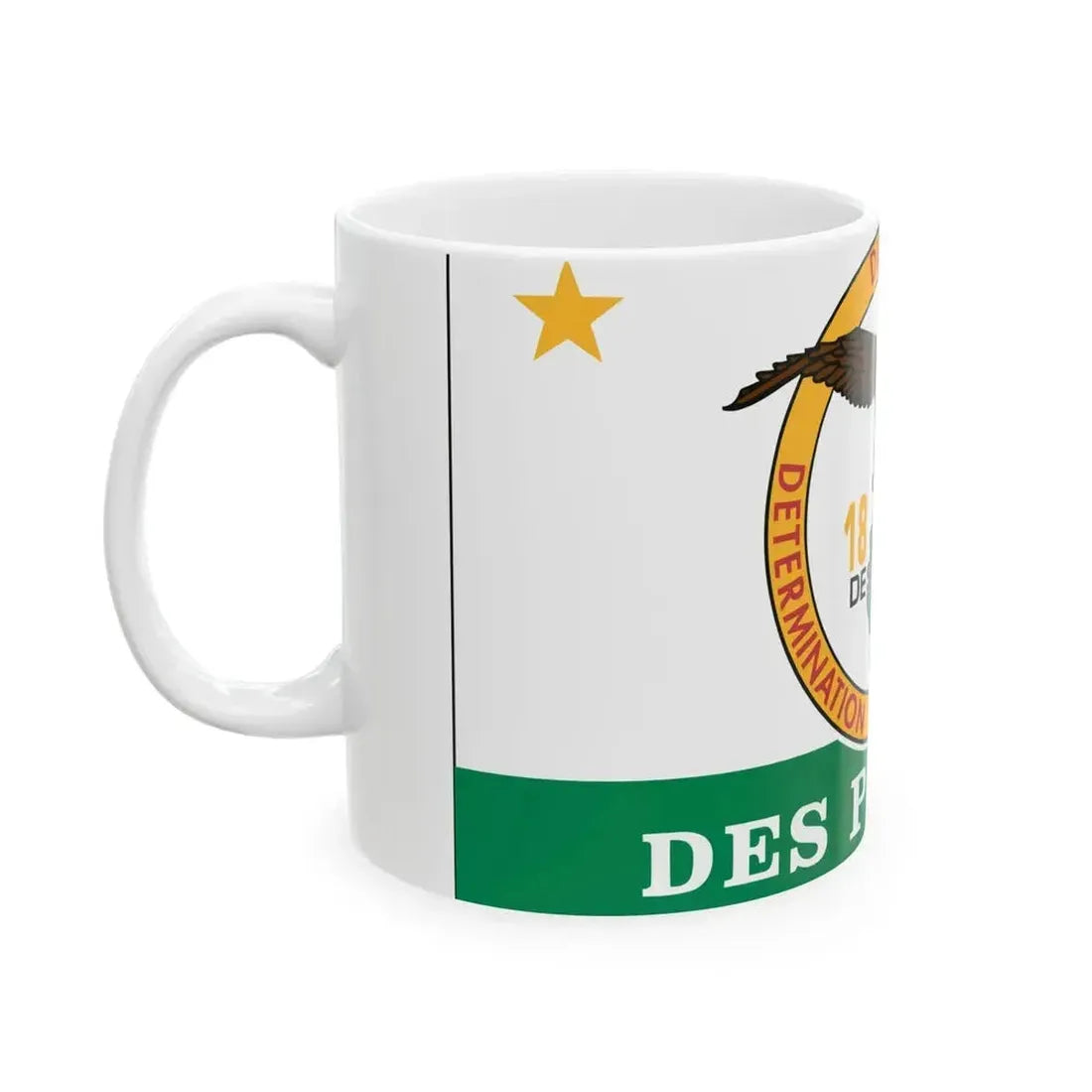 Flag of Des Plaines Illinois (United States) White Coffee Mug - Go Mug Yourself