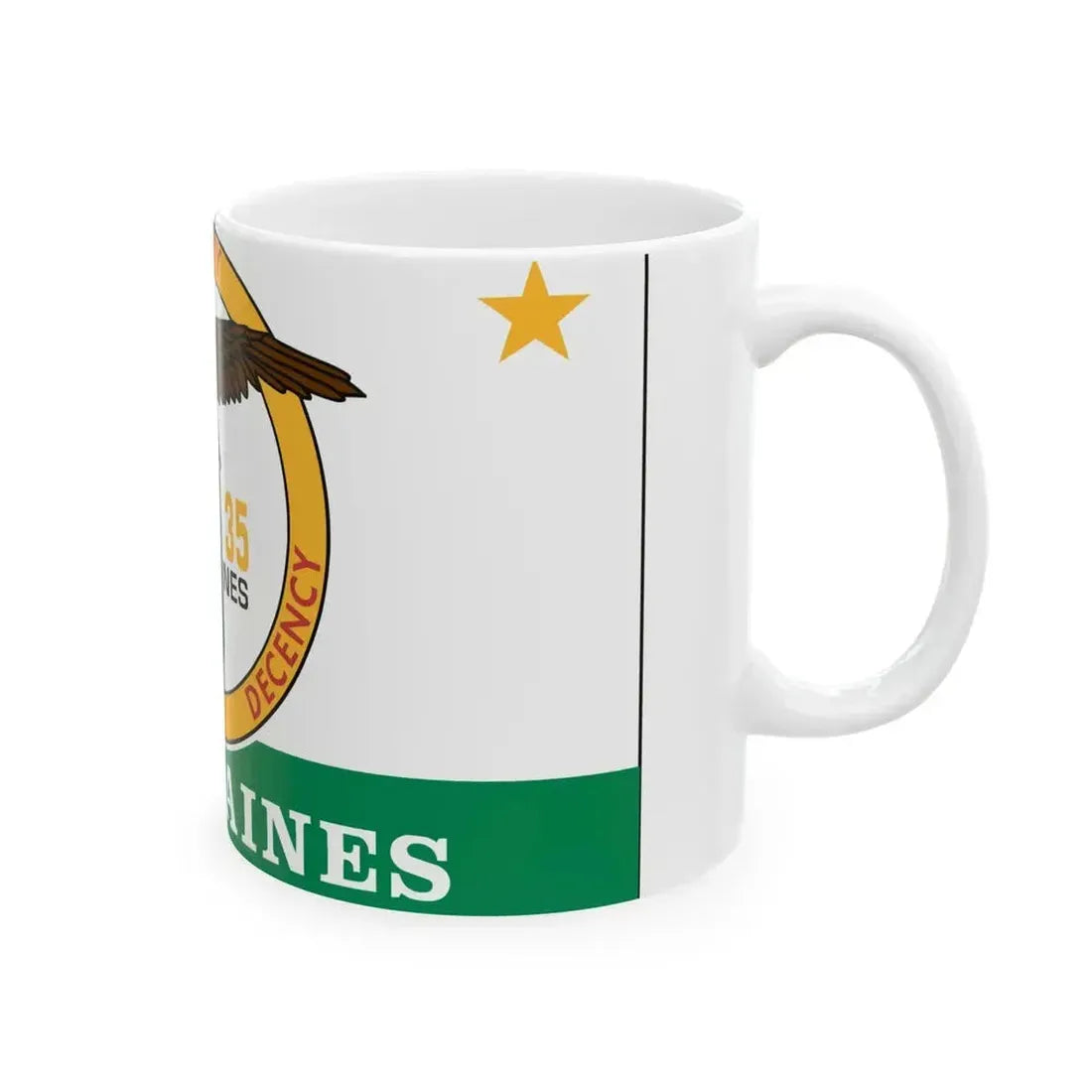 Flag of Des Plaines Illinois (United States) White Coffee Mug - Go Mug Yourself