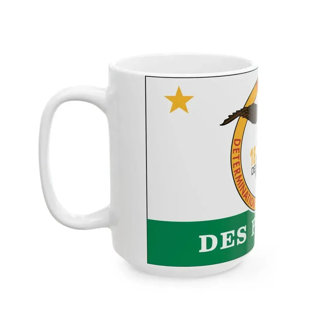 Flag of Des Plaines Illinois (United States) White Coffee Mug - Go Mug Yourself