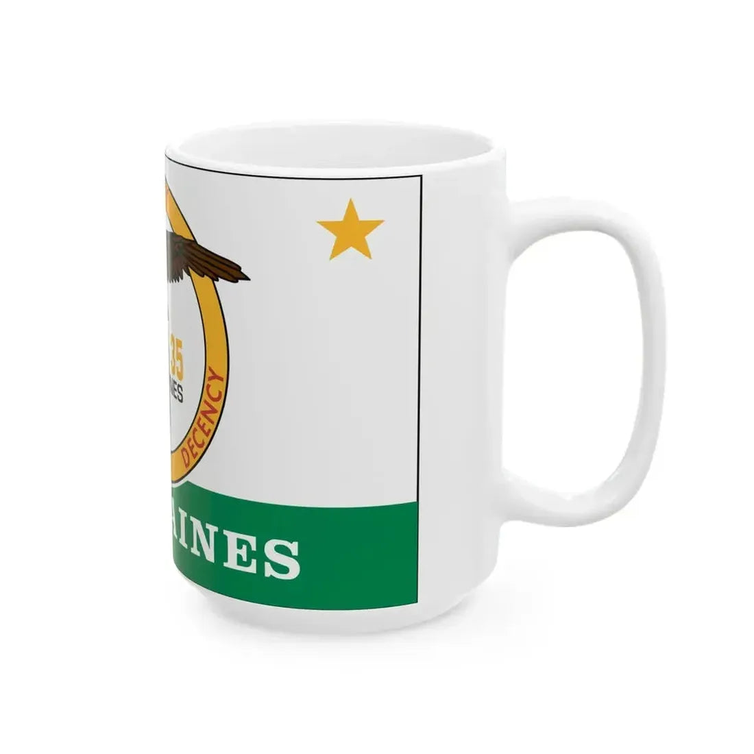 Flag of Des Plaines Illinois (United States) White Coffee Mug - Go Mug Yourself