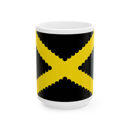 Flag of Dessel (Belgium) White Coffee Mug-15oz-Go Mug Yourself