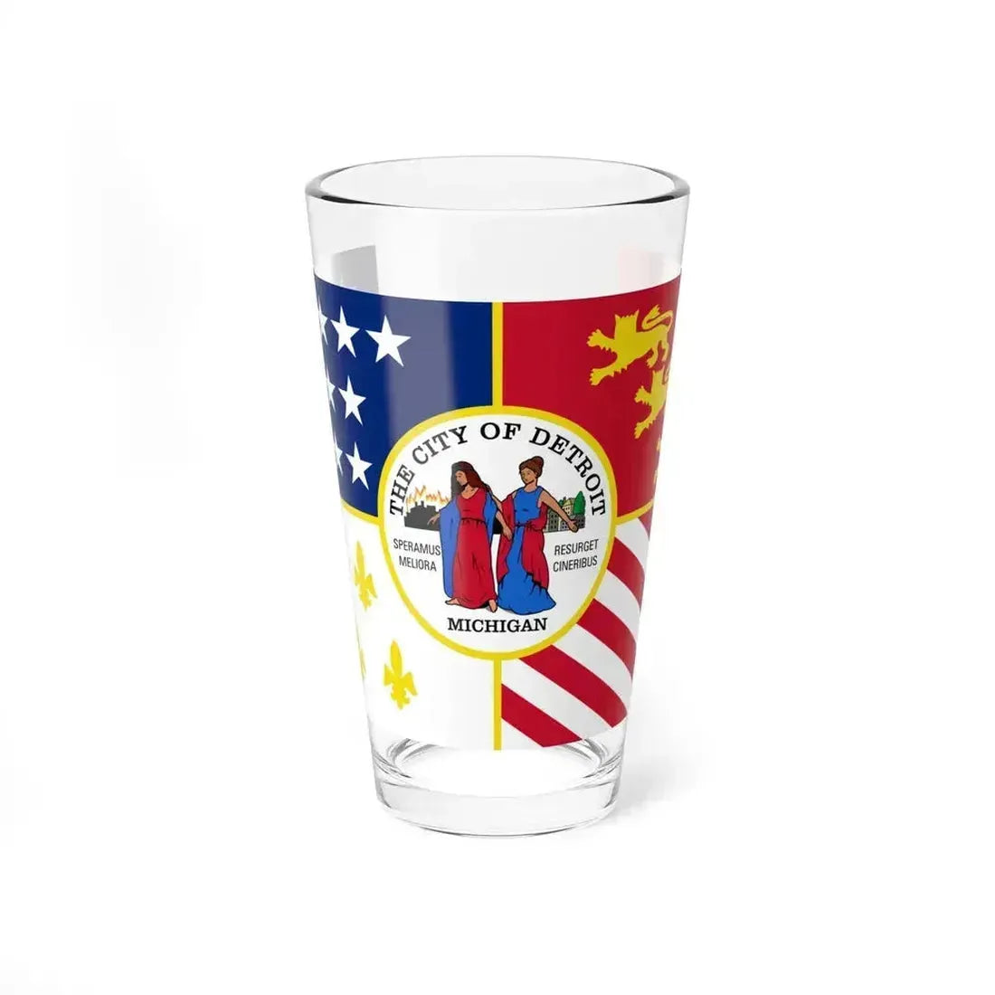 Flag of Detroit - Pint Glass 16oz 16oz - Go Mug Yourself