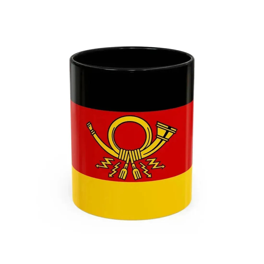Flag of Deutsche Bundespost Germany - Accent Coffee Mug 11oz Black - Go Mug Yourself