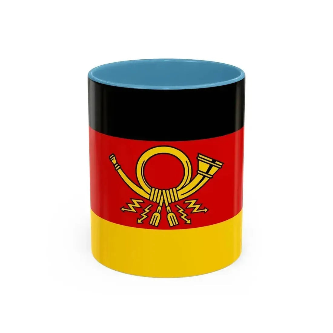 Flag of Deutsche Bundespost Germany - Accent Coffee Mug 11oz Light Blue - Go Mug Yourself