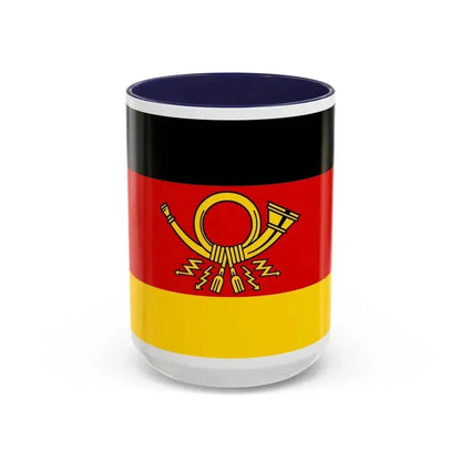 Flag of Deutsche Bundespost Germany - Accent Coffee Mug 15oz Navy - Go Mug Yourself