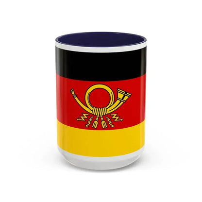 Flag of Deutsche Bundespost Germany - Accent Coffee Mug 15oz Navy - Go Mug Yourself
