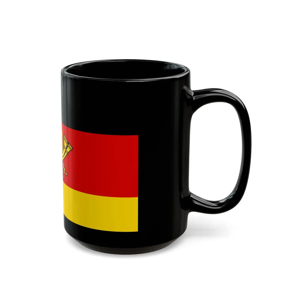 Flag of Deutsche Bundespost Germany - Black Coffee Mug-Go Mug Yourself