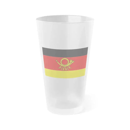 Flag of Deutsche Bundespost Germany - Frosted Pint Glass 16oz 16oz Frosted - Go Mug Yourself