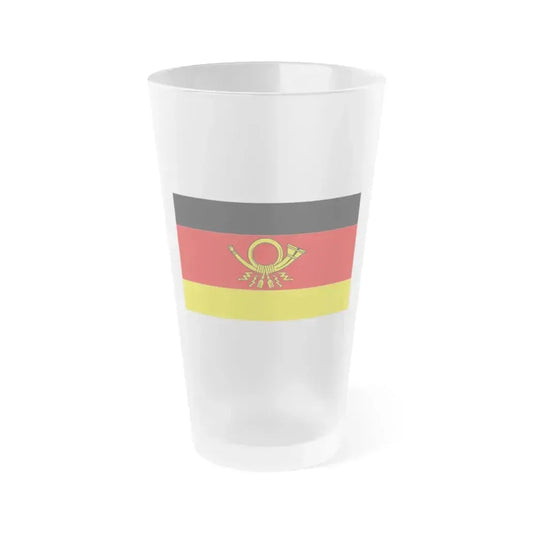 Flag of Deutsche Bundespost Germany - Frosted Pint Glass 16oz 16oz Frosted - Go Mug Yourself