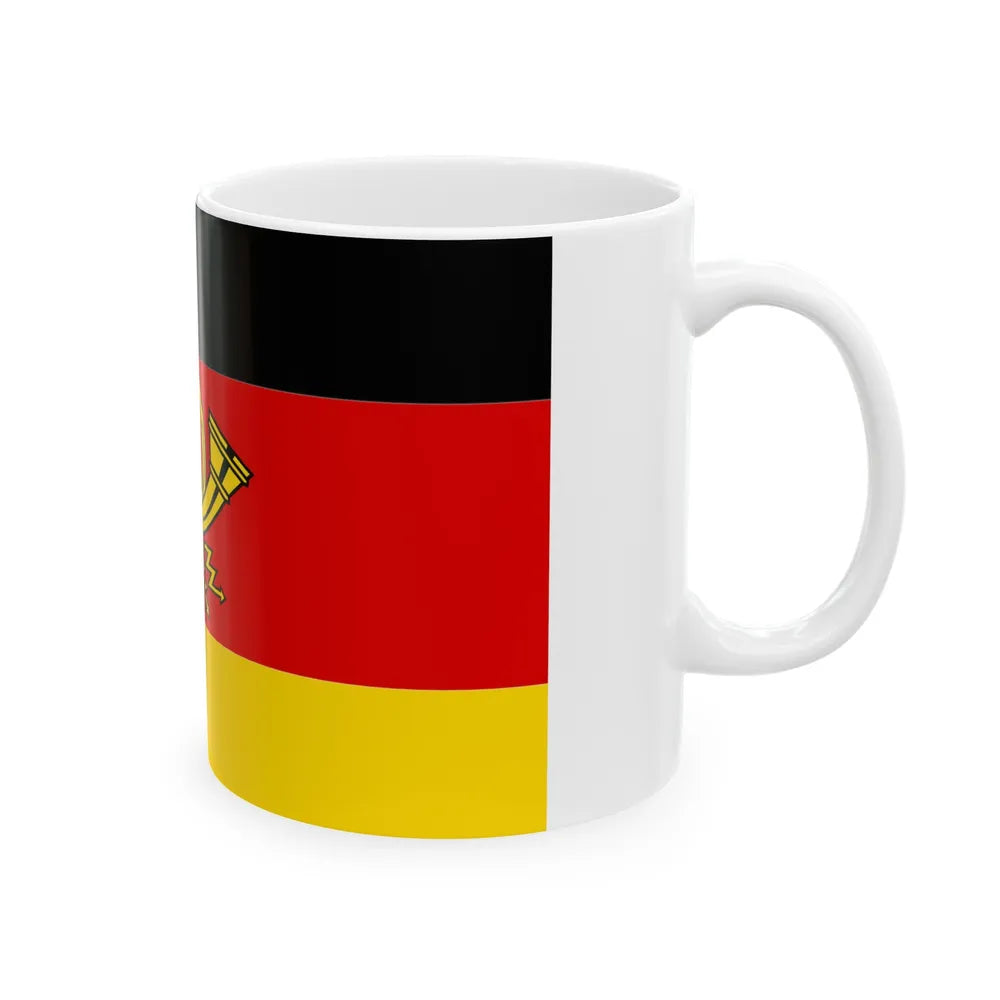 Flag of Deutsche Bundespost Germany - White Coffee Mug-Go Mug Yourself