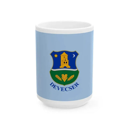Flag of Devecser (Hungary) White Coffee Mug 15oz - Go Mug Yourself