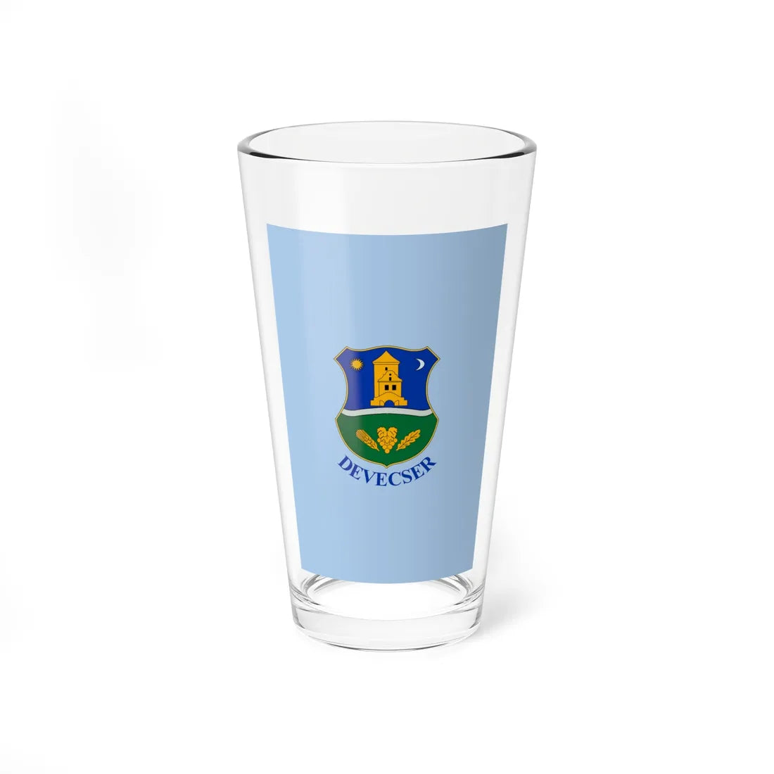 Flag of Devecser vertical (Hungary) Pint Glass 16oz 16oz - Go Mug Yourself