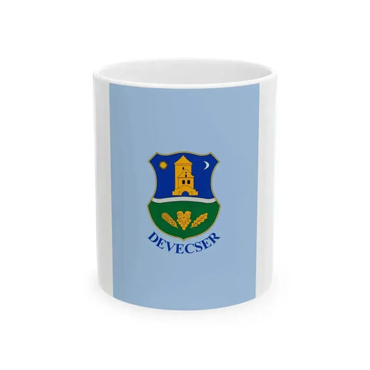 Flag of Devecser vertical (Hungary) White Coffee Mug 11oz - Go Mug Yourself