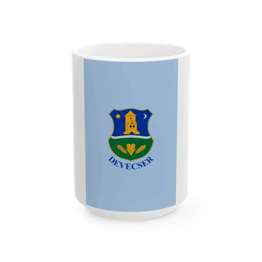 Flag of Devecser vertical (Hungary) White Coffee Mug 15oz - Go Mug Yourself