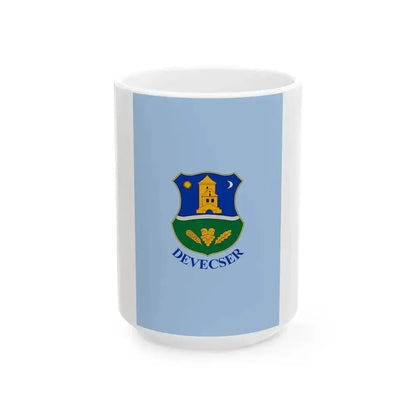 Flag of Devecser vertical (Hungary) White Coffee Mug 15oz - Go Mug Yourself