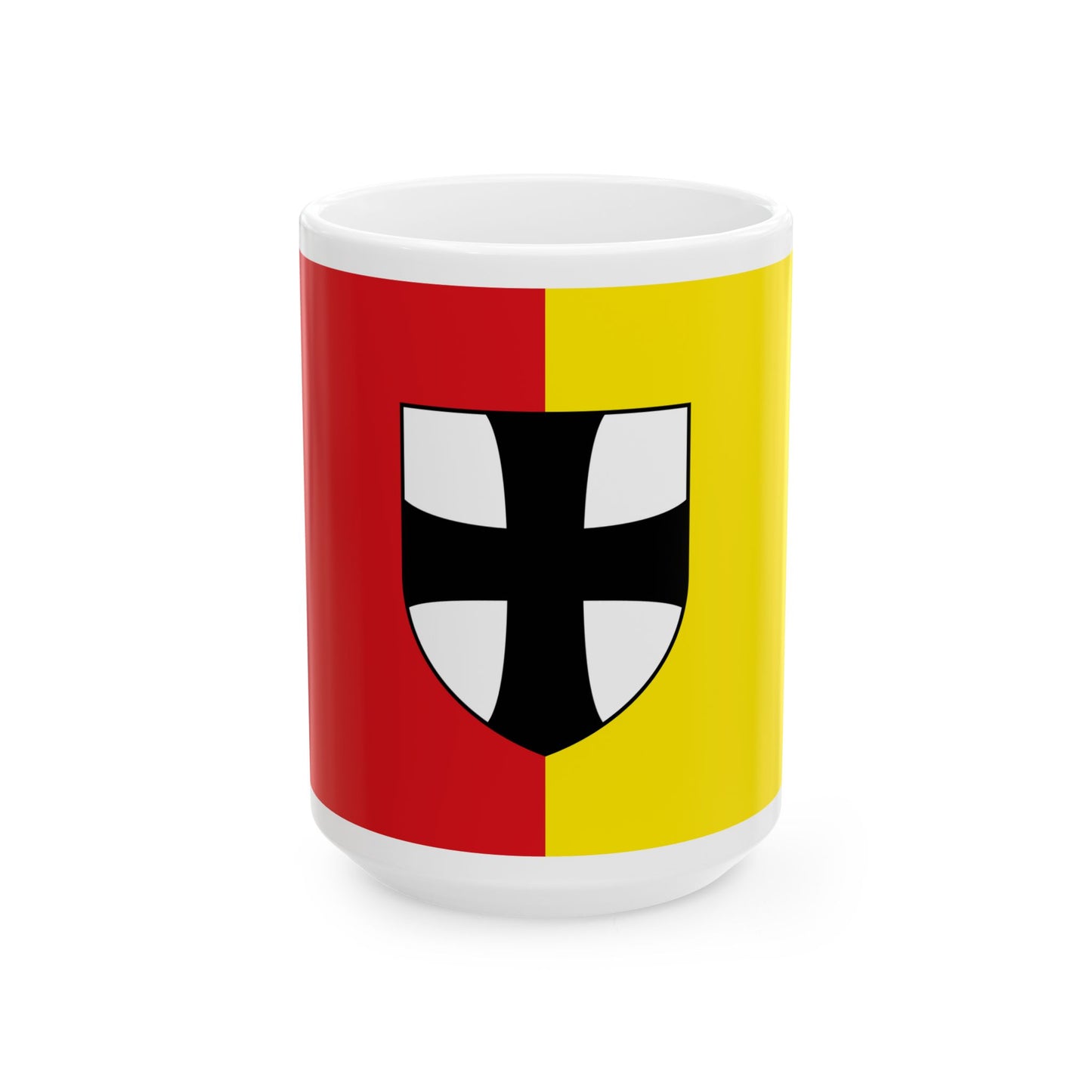 Flag of Diepenbeek (Belgium) White Coffee Mug-15oz-Go Mug Yourself