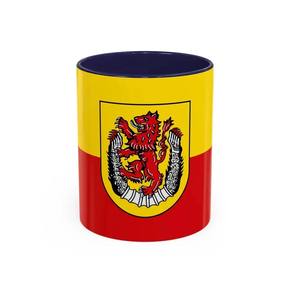 Flag of Diepholz Germany - Accent Coffee Mug 11oz Navy - Go Mug Yourself