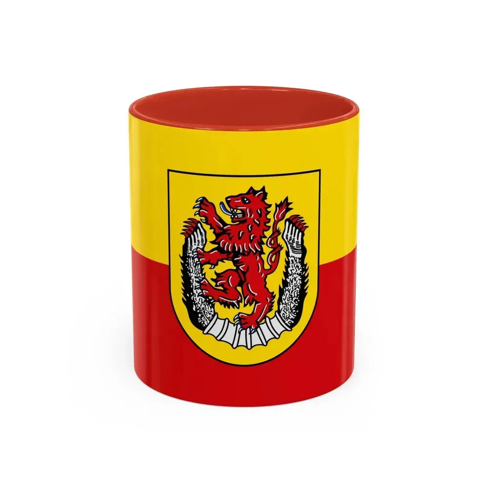 Flag of Diepholz Germany - Accent Coffee Mug 11oz Red - Go Mug Yourself