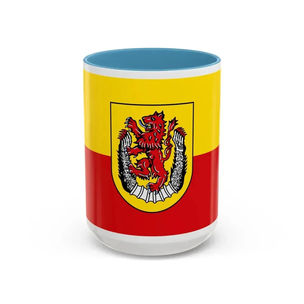 Flag of Diepholz Germany - Accent Coffee Mug 15oz Light Blue - Go Mug Yourself