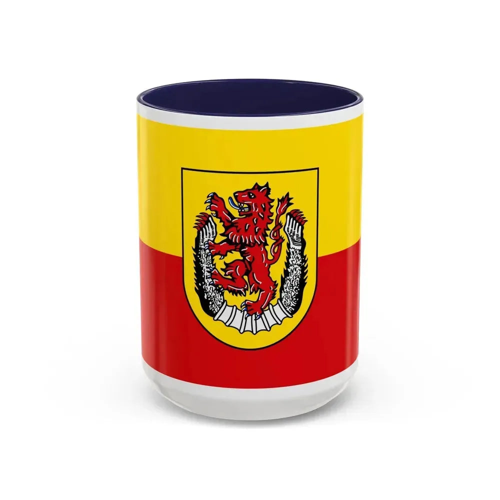 Flag of Diepholz Germany - Accent Coffee Mug 15oz Navy - Go Mug Yourself