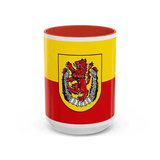 Flag of Diepholz Germany - Accent Coffee Mug 15oz Red - Go Mug Yourself