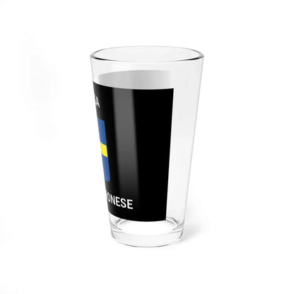 Flag of Difesa Bassa Veronese (Italy) Pint Glass 16oz - Go Mug Yourself