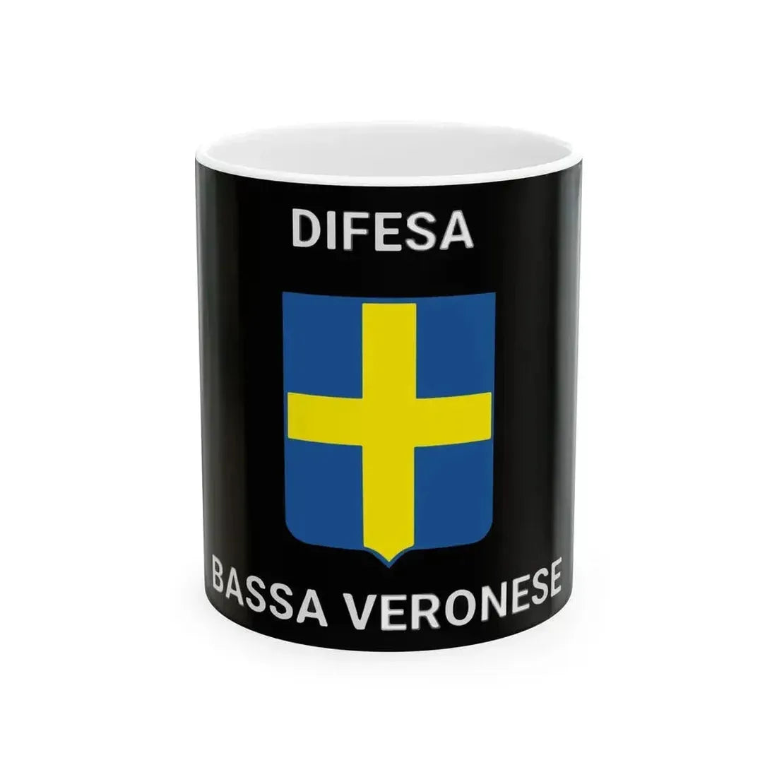 Flag of Difesa Bassa Veronese (Italy) White Coffee Mug 11oz - Go Mug Yourself