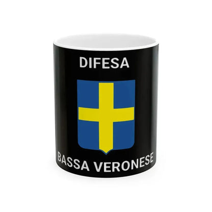 Flag of Difesa Bassa Veronese (Italy) White Coffee Mug 11oz - Go Mug Yourself