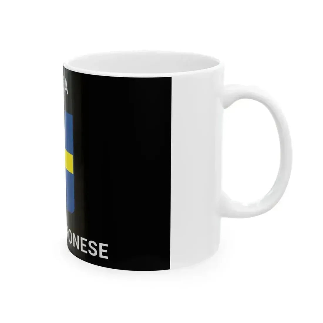 Flag of Difesa Bassa Veronese (Italy) White Coffee Mug - Go Mug Yourself